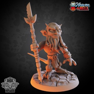 bearded devil pre-supported included dice heads Tabletop Characters & Creatures Fantasy Universe d&d dnd beardeddevil presupported 3d print model - Mito3D