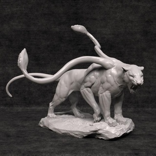 displacer beast - presupported thorge paulsen Tabletop Characters & Creatures Fantasy Universe Store cat creature dragons lion tiger tooth saber boardgame dungeon dnd feline sabertooth puma catliontigertoothsaberfelinesabertooth 3d print model - Mito3D
