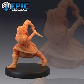 devil folk barbarian fighting hell warrior male demon rogue epic-miniatures fantasy medieval monster rpg warhammer sla enemy tabletop dungeon dnd pathfinder npc pre-supported supported pre 3d print model - Mito3D