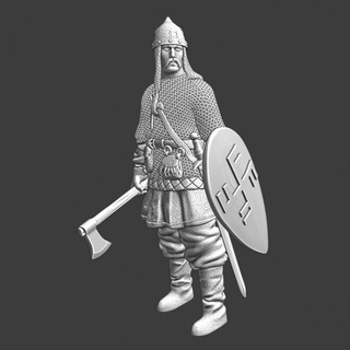 medieval lithuanian militiaman axe northern crusades miniatures Tabletop Characters & Creatures Historical Universe battle knight soldier wargaming warrior saule tabletop order toysoldier 28mm baltic pagan militia teutonic 3d print model - Mito3D