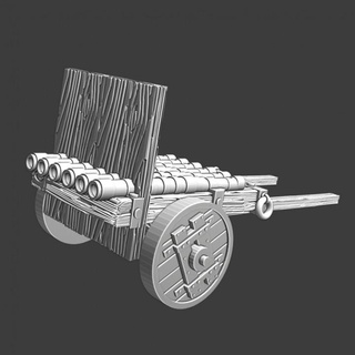 Ortaçağa ait organ kanon 6 variller kuzey Haçlı seferleri minyatürler masaüstü karakterler yaratıklar tarihi Evren Araçlar makineler tabanca model koruma savaş oyunları minyatür topçu kuşatma manzara 14th geç barut 3d print model - Mito3D