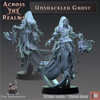 unshackled ghost across realms Tabletop Characters & Creatures Fantasy Universe Store horror miniatures rpg undead tabletop dnd pathfinder 5e 3d print model - Mito3D