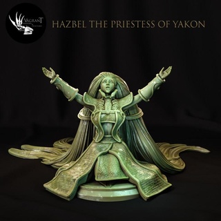 hazbel priestess yakon vagrant miniatures Tabletop Characters & Creatures Fantasy Universe female miniature tabletop dnd 32mm 3d print model - Mito3D