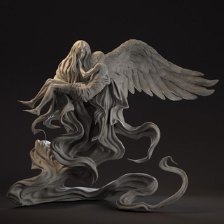 mary death ethereal sculpts Tabletop Characters & Creatures Fantasy Universe wings character miniature angel tabletop minis d&d spirit 3d print model - Mito3D