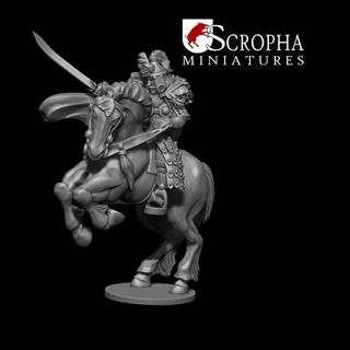 cuman warlord scropha miniatures Tabletop Characters & Creatures Fantasy Universe Store historical tabletop rider 28mm horseman crusades feudal mongol 3d print model - Mito3D