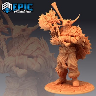 frost giant warrior male arctic guard wildling nordic free folk epic-miniatures fantasy medieval monster rpg warhammer sla enemy tabletop dungeon dnd pathfinder npc pre-supported supported pre 3d print model - Mito3D