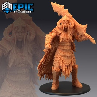 frost giantess sword female arctic guard wildling nordic free folk epic-miniatures fantasy giant medieval monster rpg warhammer sla enemy tabletop dungeon dnd pathfinder npc pre-supported supported pre 3d print model - Mito3D