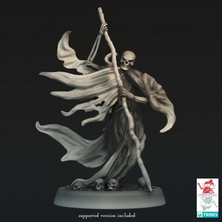 huecuva undead druid 2moronic miniatures Tabletop Characters & Creatures Fantasy Universe board dragons dungeons fantasy game ghost rpg skeleton tabletop minis d&d pathfinder 5e pre-supported 2e 3d print model - Mito3D