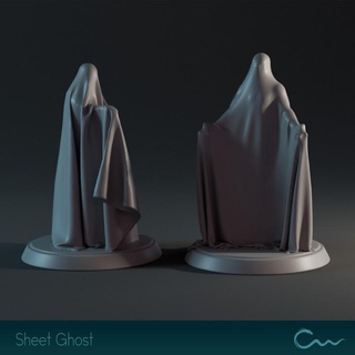 sheet ghosts cape wyrm Tabletop Characters & Creatures Fantasy Universe figurine ghost monster miniature dungeonsanddragons haloween spirit dnd dnd5e 3d print model - Mito3D