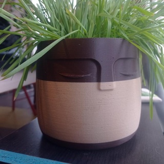 flower pot face gescha verkloenken Home & Garden Homeware Vases, pots and planters cup flowerpot 3d print model - Mito3D