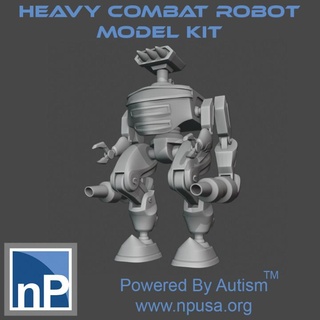 heavy combat robot mark theurer Tabletop Characters & Creatures Sci-Fi Universe Vehicles Machines 40k droid space war warhammer necromunda cyberpunk stargrave dreadnought 3d print model - Mito3D