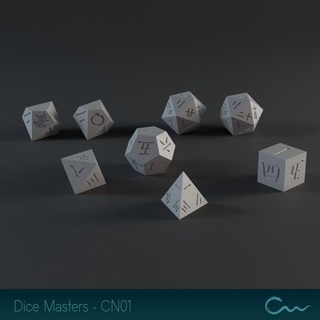 dados mestres cn01 capa wyrm tampo mesa acessórios chinês cubo geométrico quadrado pirâmide jogos tabuleiro masmorras Dragões d20 dnd numerais dicemasters d10 kanji ttrpg dnd5e percentiledice 3d print model - Mito3D