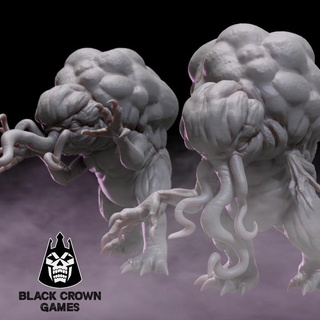 gnome-flayer - pair black crown games Tabletop Characters & Creatures Fantasy Universe dragons dungeons mind d&d lovecraftian underdark illithid flayer mindflayers ceremorph svirfneblin mozgriken 3d print model - Mito3D