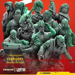 cyberpunk models bundle - february22 release unit9  Tabletop Tabletop Characters & Creatures Sci-Fi Universe Tabletop Tabletop Characters & Creatures cyberpunk release bundle february unit9  3d print model - Mito3D