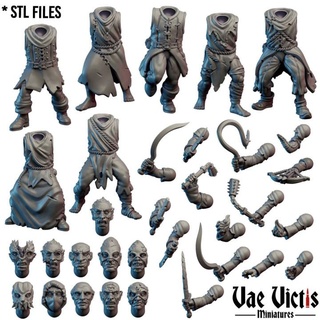 modular cultists pack pre-supported vae victis miniatures Tabletop Characters & Creatures Fantasy Universe Store battle fantasy rpg set unit cult tabletop abomination dnd cultist supported zealot 3d print model - Mito3D
