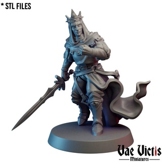 cult paladin pre-supported vae victis miniatures Tabletop Characters & Creatures Fantasy Universe Store dark fantasy rpg warrior champion tabletop dnd cultist zealot 3d print model - Mito3D