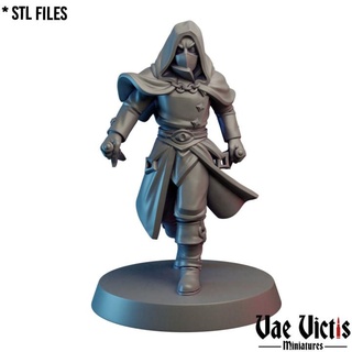 dark rogue pre-supported vae victis miniatures Tabletop Characters & Creatures Fantasy Universe Store fantasy hero rpg cult assassin tabletop dnd thief cultist supported zealot 3d print model - Mito3D