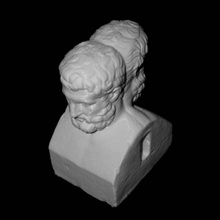 double herm epicurus metrodorus institut klassische arch ologie vienna scan 3d print model - Mito3D
