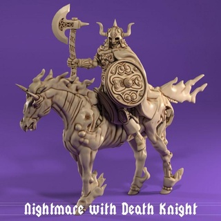 nightmare death knight medusa miniatures Tabletop Characters & Creatures Fantasy Universe dragons dungeons rpg skeleton undead warrior dead tabletop 28mm 3d print model - Mito3D