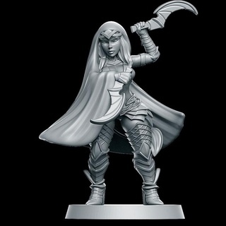 lure team dark elf assassin 2 fantasy football 32mm rn estudio Tabletop Characters & Creatures Fantasy Universe girl woman 3d print model - Mito3D