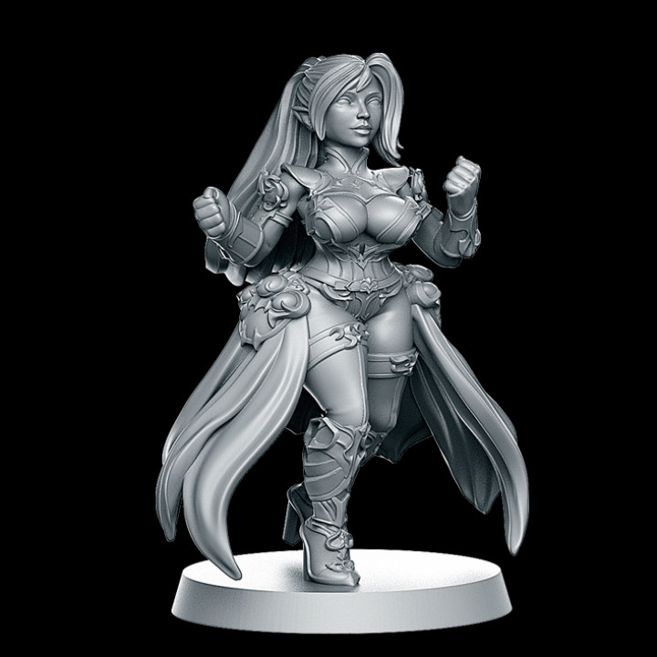 señuelo equipo oscuro duende bruja 2 fantasía fútbol 32mm rn estudio mesa caracteres criaturas universo niña mujer 3D print model - Mito3D