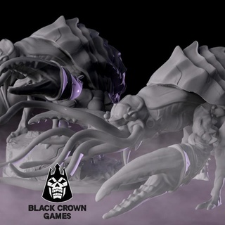 crabthulhu - pair black crown games Tabletop Characters & Creatures Fantasy Universe book dragons dungeons mind cthulhu masters d&d crustacean call dnd lovecraftian chuul illithid aberration mindflayers uchuulon 3d print model - Mito3D