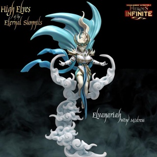 elvanariah wind mistress heroes infinite Tabletop Characters & Creatures Fantasy Universe epic fantasy mini model rpg magic miniature mage boardgame base calligraphy role phoenix tabletop elves wargame dungeon d&d archers 3d print model - Mito3D