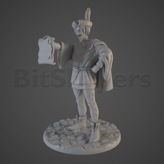 townsfolk 03 herald istvan sady  Tabletop Tabletop Characters & Creatures Fantasy Universe Tabletop Tabletop Characters & Creatures man speaker male noble scroll peasant townsfolk herald  3d print model - Mito3D