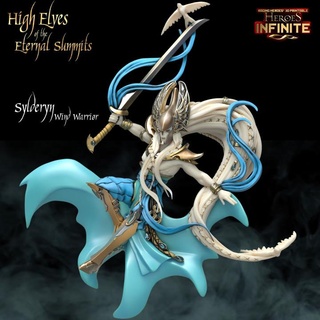 sylderyn wind warrior helmet heroes infinite Tabletop Characters & Creatures Fantasy Universe Store epic fantasy mini model rpg magic miniature mage boardgame base calligraphy role phoenix tabletop elves wargame dungeon d&d archers 3d print model - Mito3D