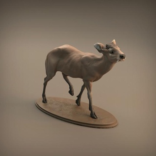 trapuntato cervo animale den miniature giocattoli Giochi creatura figure carina figurina realistico scultura giocattolo compagno miniatura 3d print model - Mito3D
