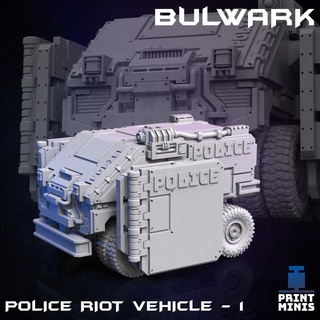 bulwark police riot vehicle - raid zadorn collection print minis Tabletop Characters & Creatures Sci-Fi Universe Vehicles Machines car sci-fi shield tank transport truck military cyberpunk armoured 3d print model - Mito3D