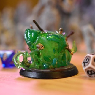gelatinous cube - support free arcane hound Tabletop Characters & Creatures Fantasy Universe Store miniature ooze slime gel dnd jelly 3d print model - Mito3D