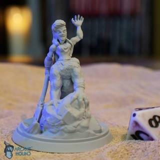 lamia warrior - support free & pre-supported arcane hound Tabletop Characters Creatures Fantasy Universe Store desert lion evil chimera quadraped 3d print model - Mito3D