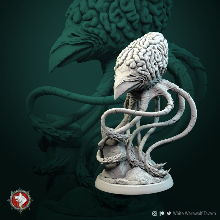 grell 32mm pre-supported white werewolf tavern Tabletop Characters & Creatures Fantasy Universe Store creature monster wargame dnd pathfinder prg dndmonster dndcreature 3D print model - Mito3D