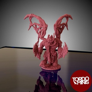 skull god blood demon tordo miniatures Tabletop Characters & Creatures Fantasy Universe chaos 10mm warmaster 3d print model - Mito3D