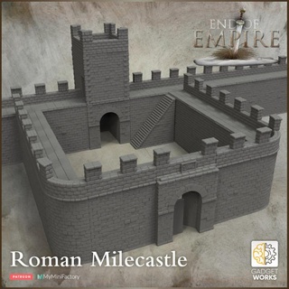 Roma kilometre taşı kale son imparatorluk gadget çalışmaları masaüstü 3D yazdırılabilir arazi fantezi Antik kule duvar lejyon Hadrian masa üstü gt 3dprintableterrain arazisi Britanya kapı 3d print model - Mito3D