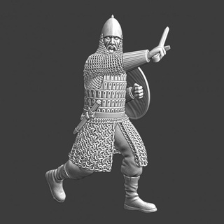 medieval russian knight running northern crusades miniatures  Tabletop Tabletop Characters & Creatures Historical Universe Tabletop Tabletop Characters & Creatures battle knight medieval model soldier wargaming russian miniature toysoldier 28mm lake peipus  3d print model - Mito3D