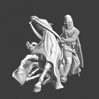 medieval crusader knight - falling horse northern crusades miniatures Tabletop Characters & Creatures Historical Universe Store battle model wargaming miniature tabletop order toysoldier templar scenery wounded lake teutonic peipus 1241 3d print model - Mito3D
