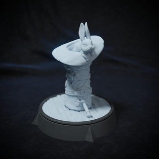 yaratık tavşan dolgu karnaval paramparça mezar odası stüdyolar masaüstü karakterler yaratıklar fantezi Evren şapka rpg büyü illüzyonist sirk d dnd 3d print model - Mito3D
