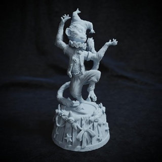 ballare scimmia creatura carnevale frantumato cripta studi tavolo personaggi creature fantasia universo rpg circo d dnd giocoliere 3d print model - Mito3D