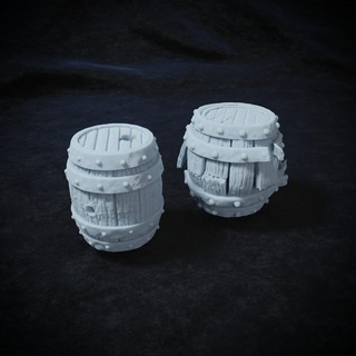 barrels - prop carnival shattered cripta studios Tabletop 3D Printable Terrain Fantasy fantasy rpg circus barrel d&d dnd 3d print model - Mito3D