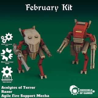Ustura çevik ateş destek Mecha pota oyunlar 40k koruma şövalye robot araç Warhammer imparatorluk mekanik astra savaş köpeği militarum yıldız mezar 40000 Grimdark zırh 3d print model - Mito3D