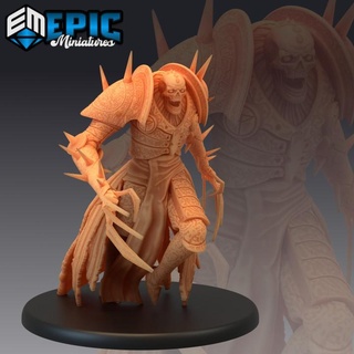 armored bone claw hunting skeleton monster undead encounter epic-miniatures Store fantasy medieval rpg warhammer sla enemy tabletop dungeon dnd pathfinder npc pre-supported supported pre 3d print model - Mito3D