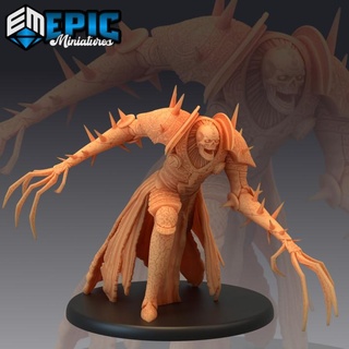 armored bone claw fighting skeleton monster undead encounter epic-miniatures Store fantasy medieval rpg warhammer sla enemy tabletop dungeon dnd pathfinder npc pre-supported supported pre 3d print model - Mito3D