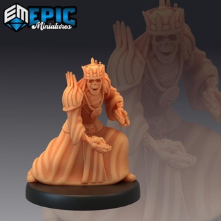 skeleton army sorcerer warlock necromancer undead wizard epic-miniatures Store fantasy medieval monster rpg warhammer sla enemy tabletop dungeon dnd pathfinder npc pre-supported supported pre 3d print model - Mito3D