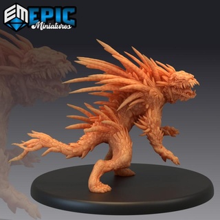 barghest attacking mythical black dog monstrous encounter teeth & claws epic-miniatures Store fantasy medieval monster rpg warhammer sla enemy tabletop dungeon dnd pathfinder npc pre-supported supported pre 3d print model - Mito3D