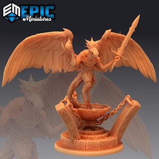 vulture demon ritual demonic encounter winged devil epic-miniatures Store fantasy medieval monster rpg warhammer sla enemy tabletop dungeon dnd pathfinder npc pre-supported supported pre 3d print model - Mito3D