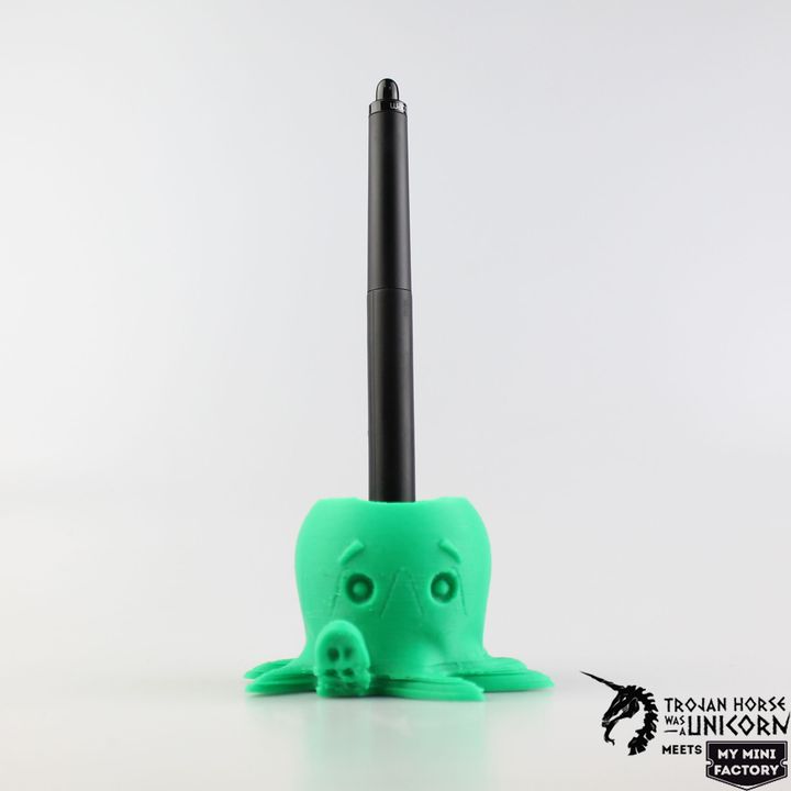 octobuddy wacom penna titolare giardino pen buddy polpo portapenne trojanhorsewasaunicorn 3D print model - Mito3D