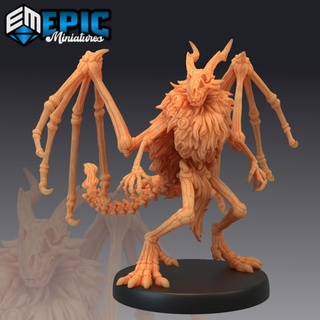 dragonborn skeleton undead draconic demon winged skull dragon epic-miniatures Store fantasy medieval monster rpg warhammer sla enemy tabletop dungeon dnd pathfinder npc pre-supported supported pre 3d print model - Mito3D