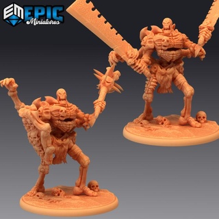 human bone golem attacking skeleton giant construct undead guard epic-miniatures Store fantasy medieval monster rpg warhammer sla enemy tabletop dungeon dnd pathfinder npc pre-supported supported pre 3d print model - Mito3D